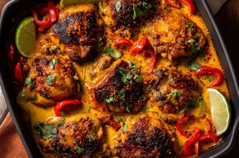 Thailändisches Hähnchen-Curry (Nie wieder trockenes Hähnchen!)