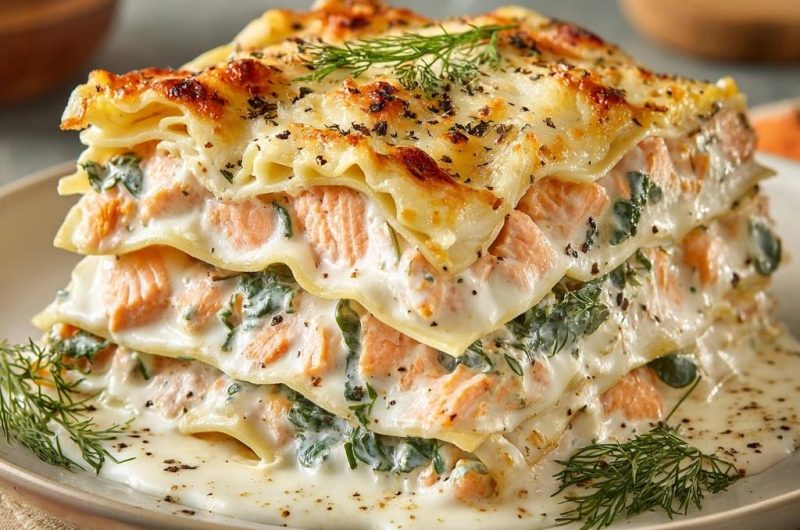 Lachs-Spinat-Lasagne