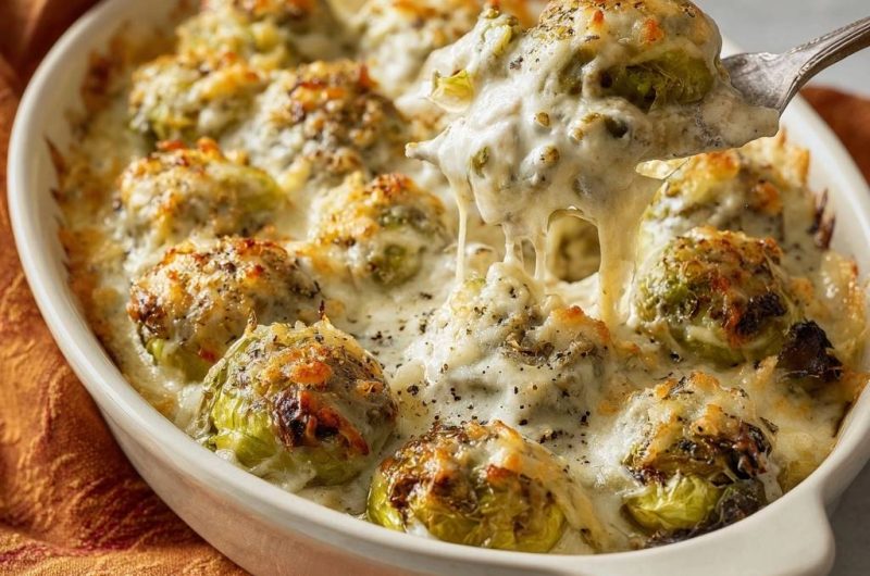 Käse-Rosenkohl-Auflauf