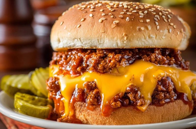 Amerikanischer Sloppy Joe Burger
