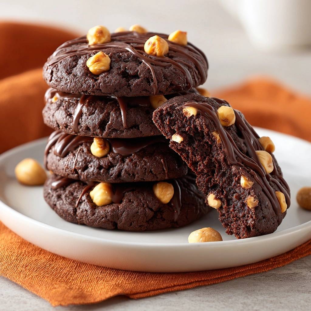 Saftige Schokoladen-Haselnuss-Kekse (Nie wieder trockene Kekse!)