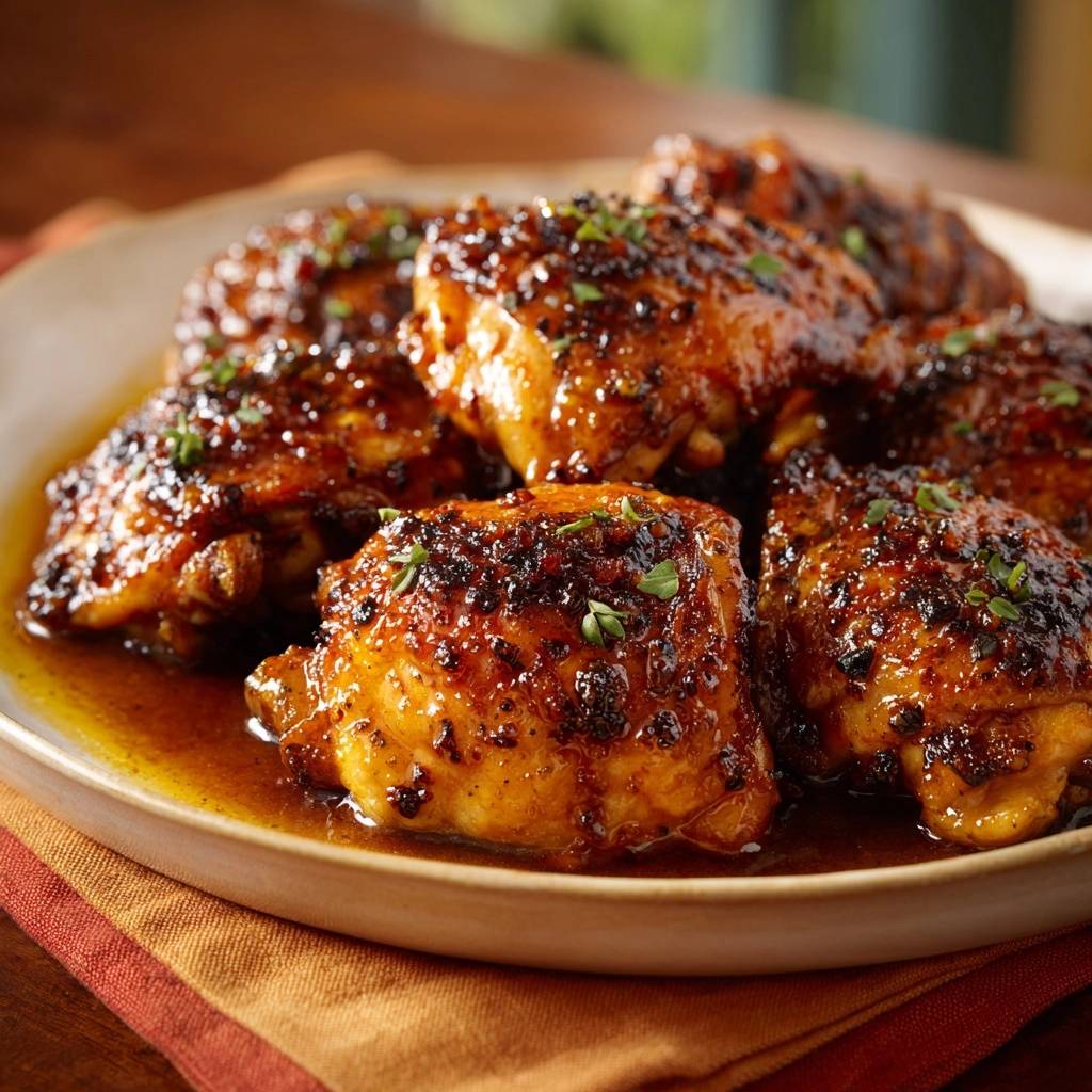 Saftige Honig-Knoblauch-Hähnchenschenkel