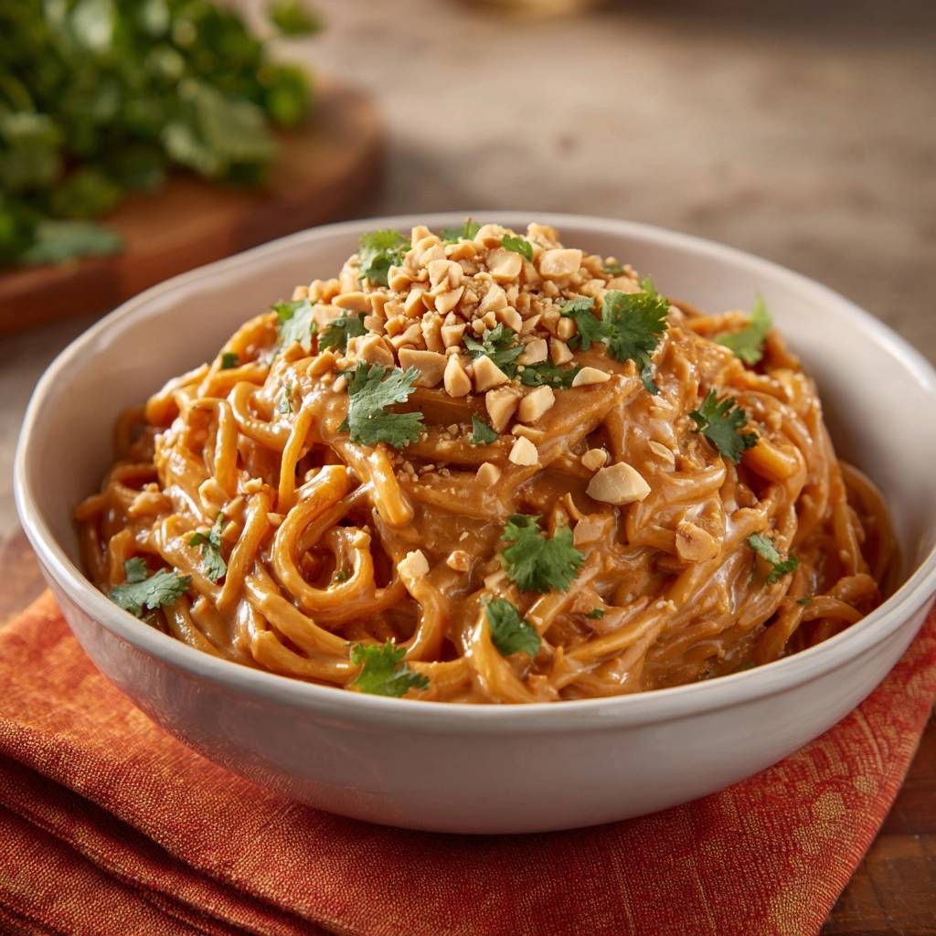 Cremige Erdnussnudeln (Keine klumpige Soße mehr!)