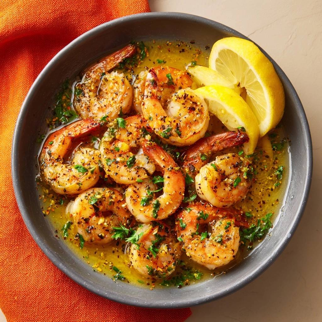 Saftige Knoblauch-Pfeffer-Garnelen