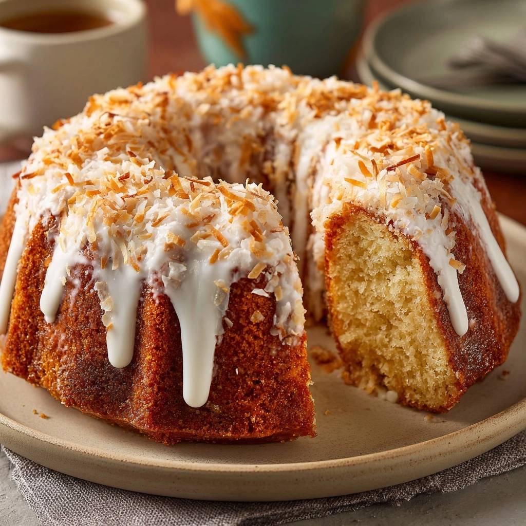 Saftiger Kokos-Gugelhupf (Nie wieder trockener Kokoskuchen!)