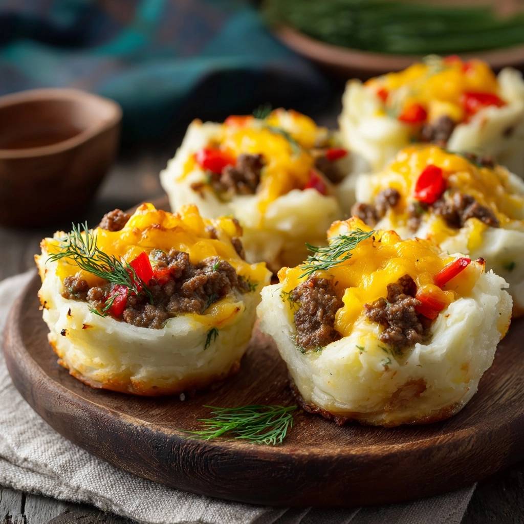 Knusprige Kartoffelnester mit Hackfüllung (Nie wieder zusammenfallende Nester!)