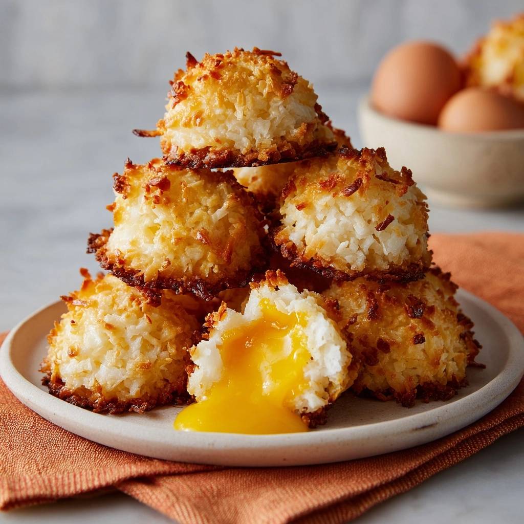 Saftige Zitronen-Kokos-Makronen