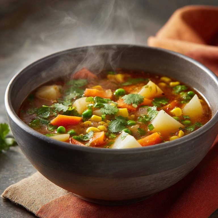 Bissfester Gemüseeintopf mit Kartoffeln und Mais