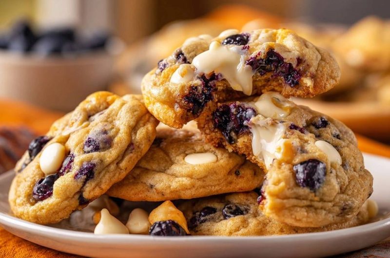 Blaubeer-Weiße-Schokolade-Cookies (Nie wieder sinkende Beeren!)