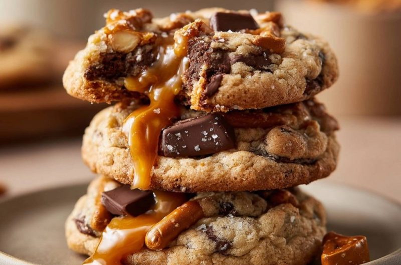 Brezel-Karamell-Schoko-Cookies