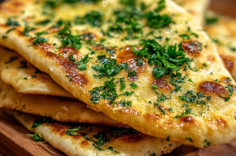 Butteriges Koriander-Naan