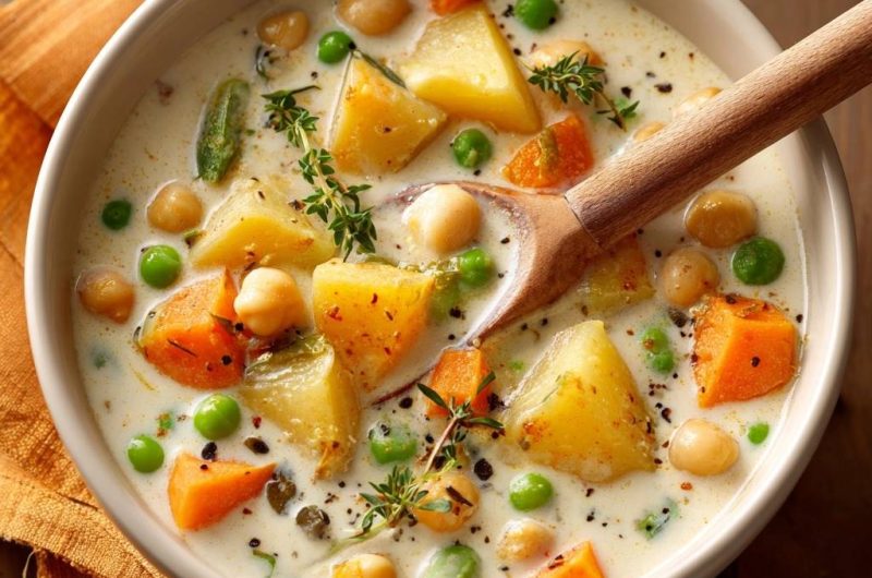 Cremige Kichererbsen-Kartoffelsuppe (Nie wieder matschige Kartoffeln!)