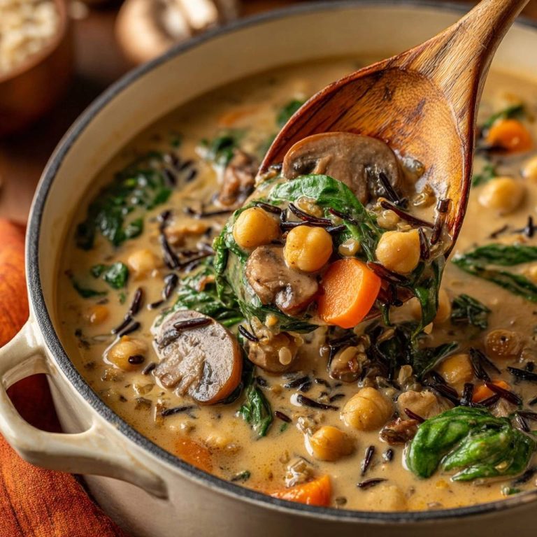 Cremiger Wildreis-Kichererbsen-Eintopf – vegan & cremig