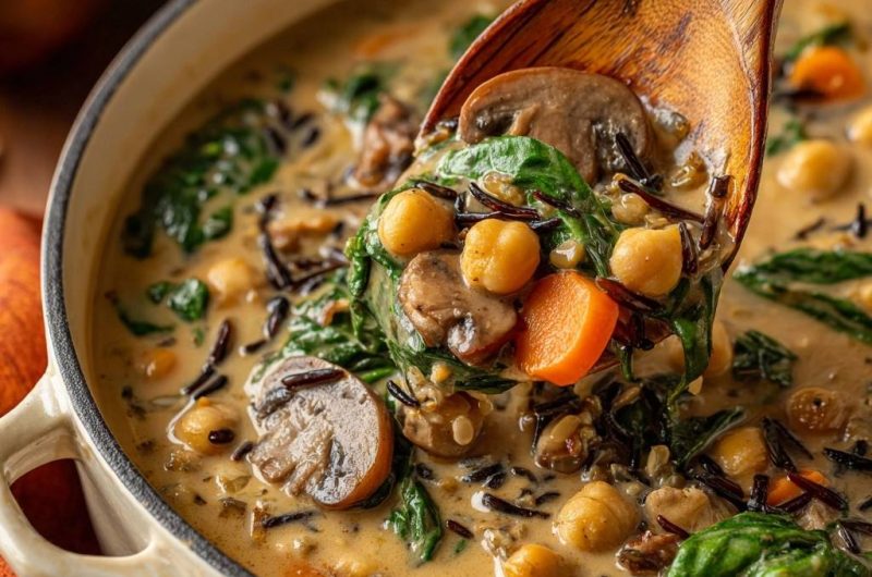 Cremiger Wildreis-Kichererbsen-Eintopf