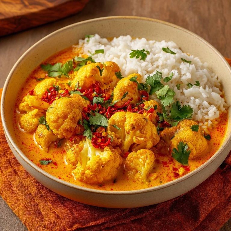 Cremiges Blumenkohl-Curry mit Reis: Knackig & cremig!