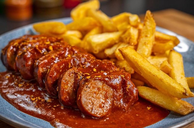 Currywurst mit Pommes