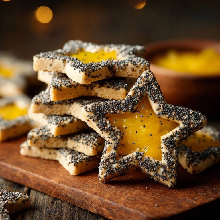 Festliche Mohnsterne (Nie wieder auslaufende Marmelade!)