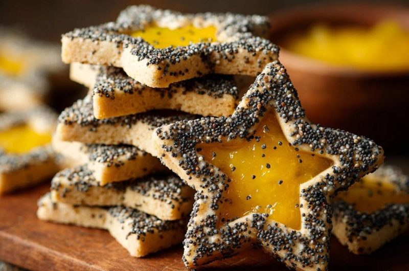 Festliche Mohnsterne (Nie wieder auslaufende Marmelade!)