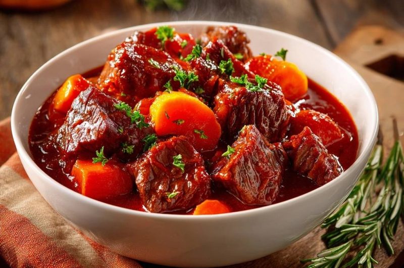 Herzhaftes Rindergulasch mit Karotten