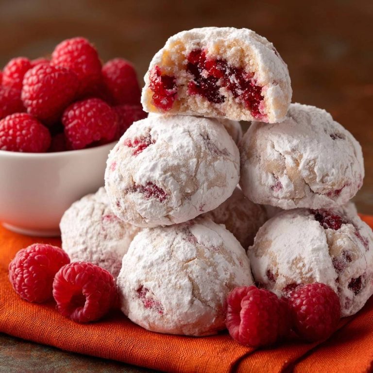 Himbeer-Schneekugeln (Nie wieder auslaufende Himbeeren!)