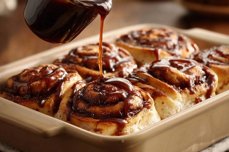 Klebrige Karamell-Zimtschnecken
