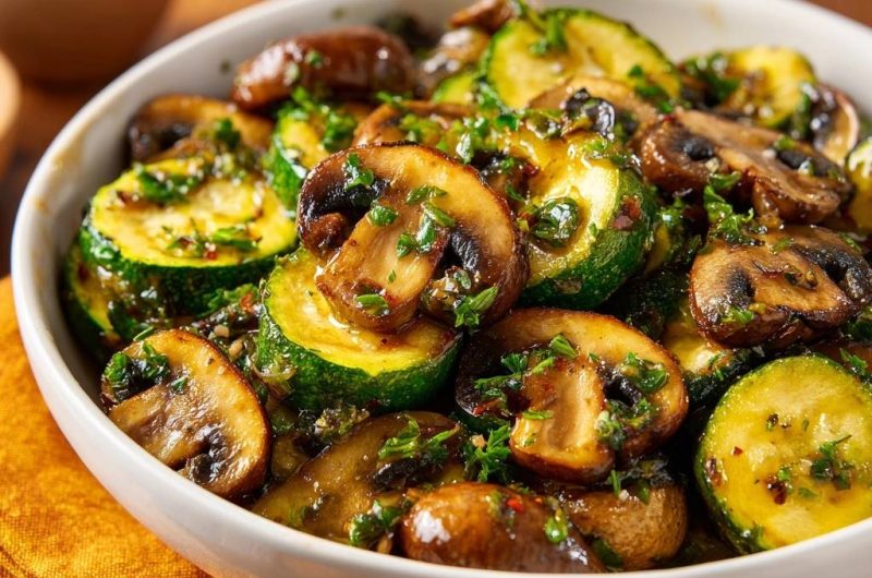 Knackige Zucchini-Pilz-Pfanne