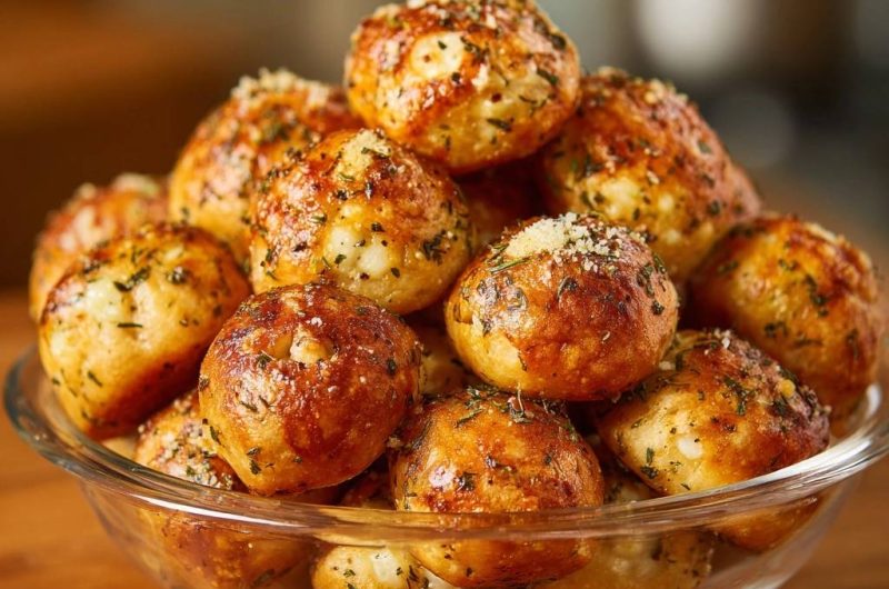 Knusprige Parmesan-Petersilie-Kartoffelbällchen (Nie wieder auseinanderfallende Bällchen!)