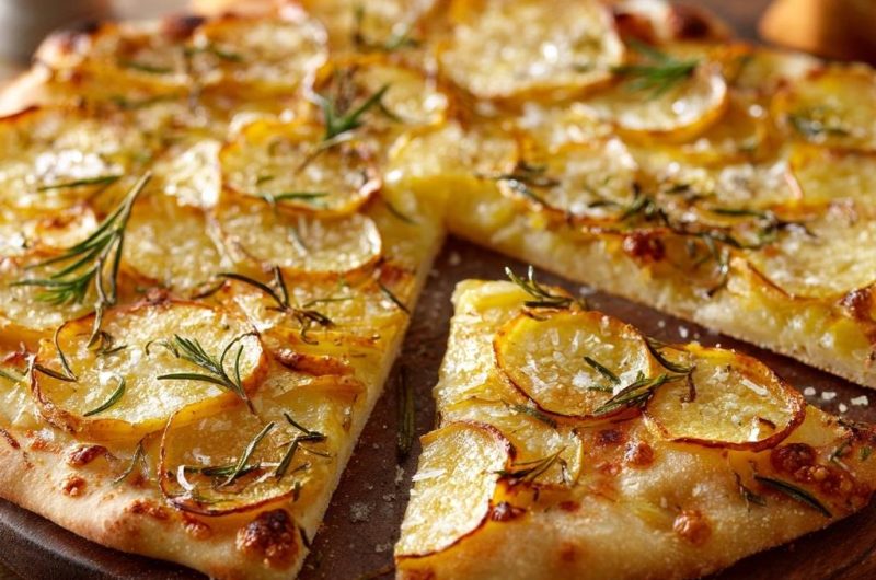Knusprige Rosmarin-Kartoffelpizza (Nie wieder matschige Kartoffeln!)