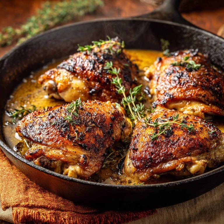 Knusprige Thymian-Hähnchenschenkel: Einfaches Rezept