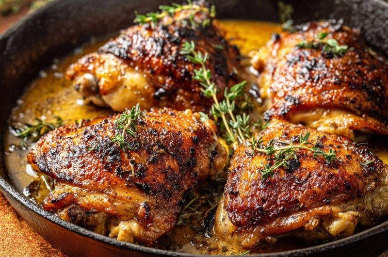 Knusprige Thymian-Hähnchenschenkel