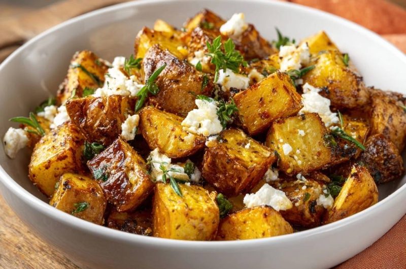 Knusprige Thymian-Kartoffeln mit Feta