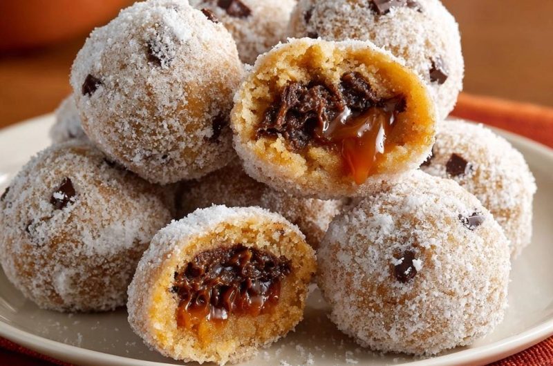 Kokos-Schoko-Karamell-Bällchen (Nie wieder auslaufende Karamellfüllung!)