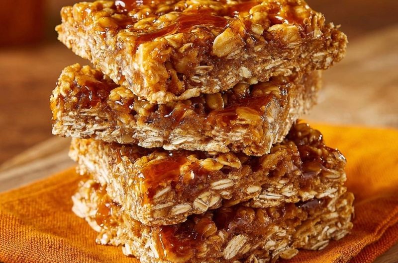 Pekannuss-Karamell-Haferriegel (Nie wieder zähes Karamell!)
