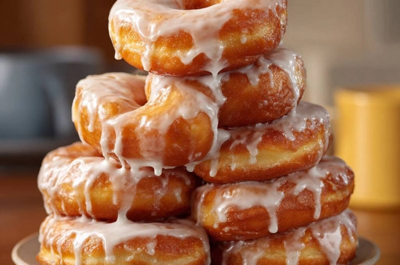 Perfekte Glasierte Donuts (Nie wieder flache Donuts!)