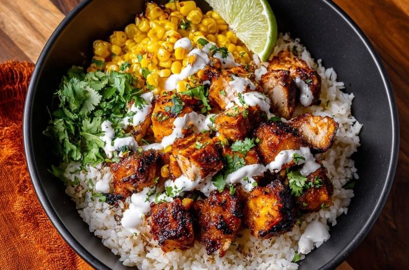 Saftige Hähnchen-Tikka-Bowl