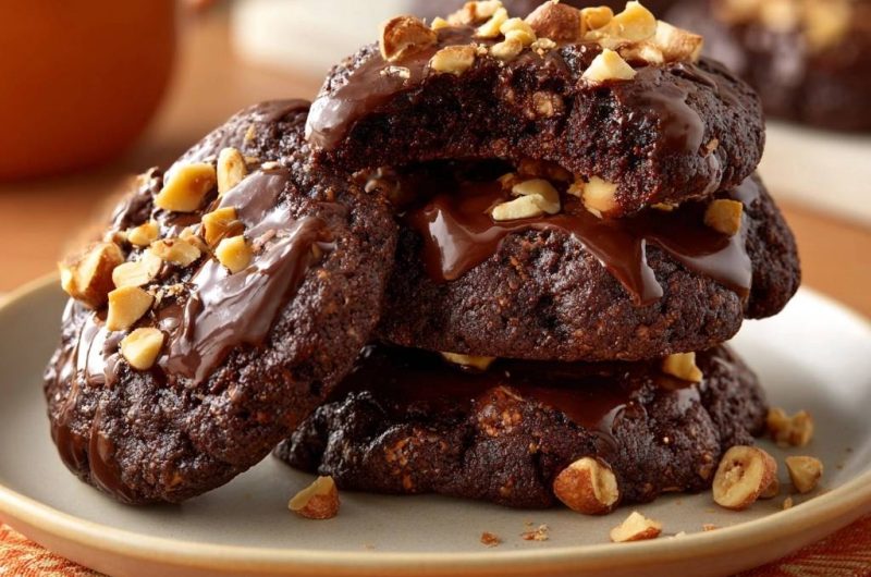 Saftige Haselnuss-Schokoladenkekse (Nie wieder flache Kekse!)