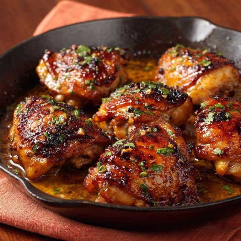 Saftige Honig-Knoblauch-Hähnchenschenkel: Rezept