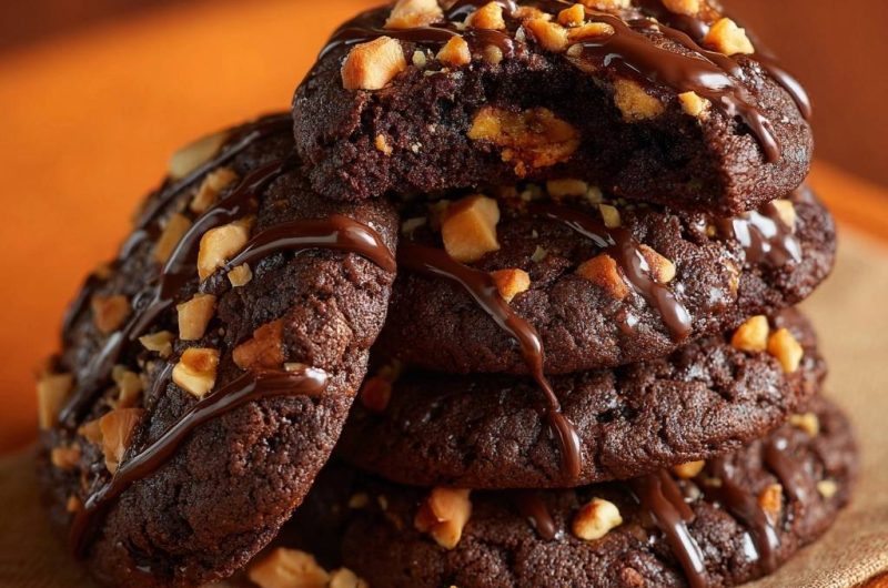 Saftige Schoko-Nuss-Kekse (Nie wieder flache Kekse!)