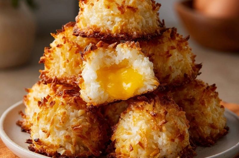 Saftige Zitronen-Kokos-Makronen