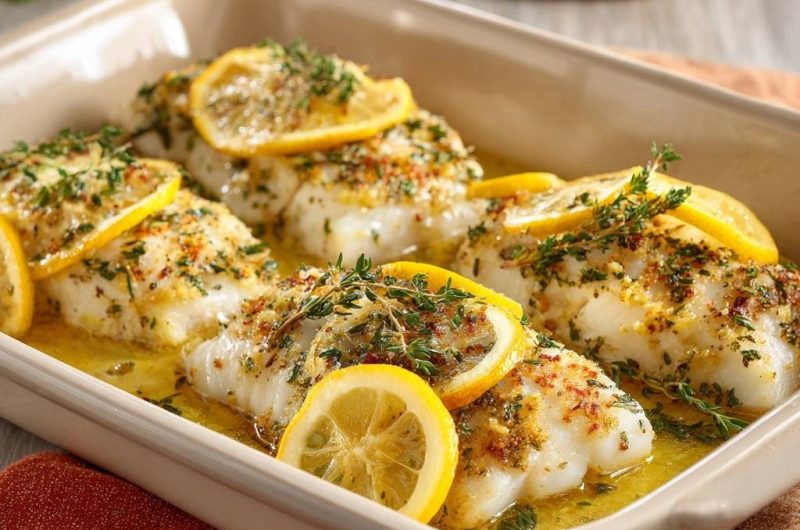 Saftiger Zitronen-Thymian-Fisch aus dem Ofen