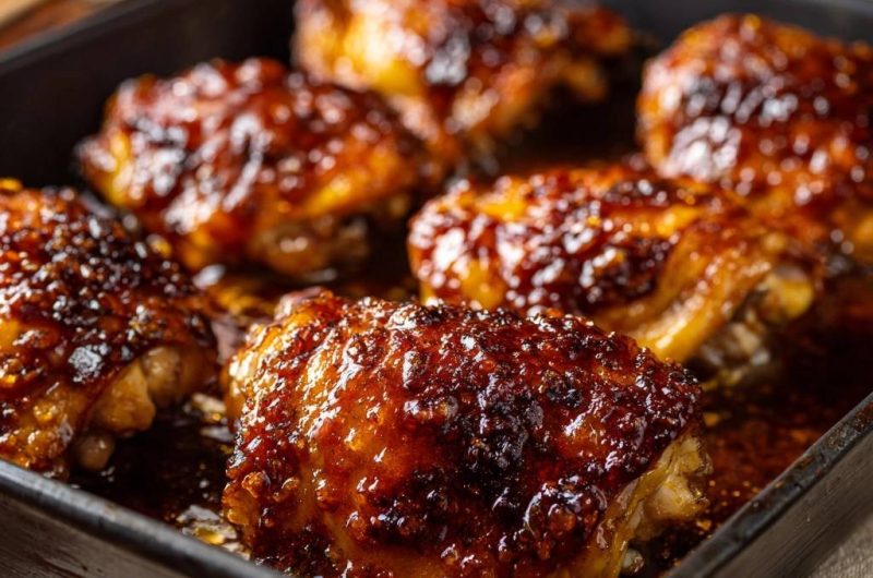 Sticky Honig-Soja-Hähnchenschenkel (Nie wieder trockenes Fleisch!)