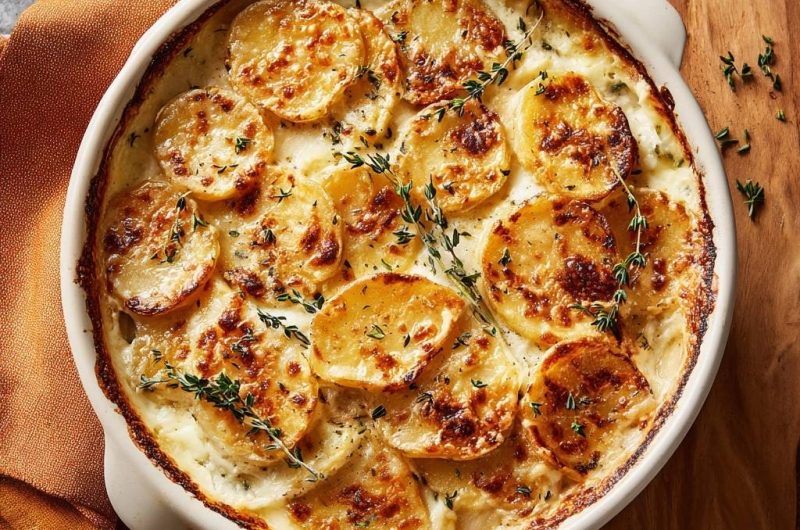 Thymian-Kartoffelgratin (Keine wässrige Soße mehr)