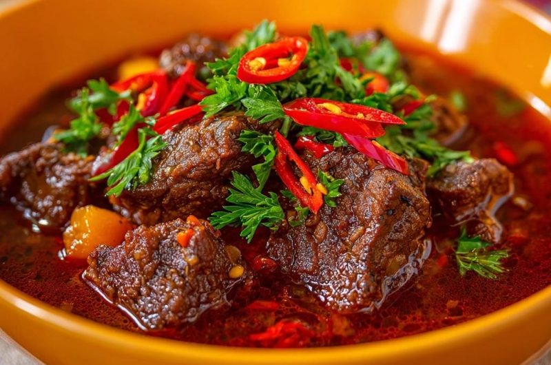 Würziges Rindfleisch-Kürbis-Curry