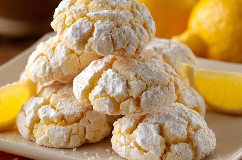 Zitronen-Crinkle-Kekse