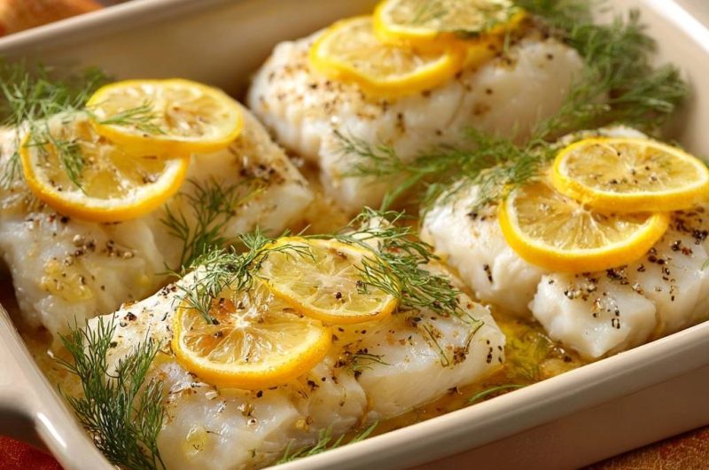 Zitronen-Dill-Fisch aus dem Ofen