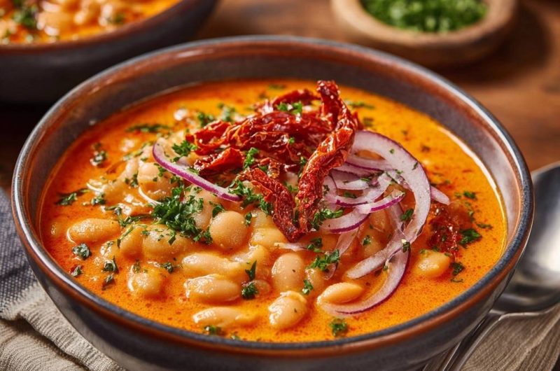 Tomaten-Bohnensuppe