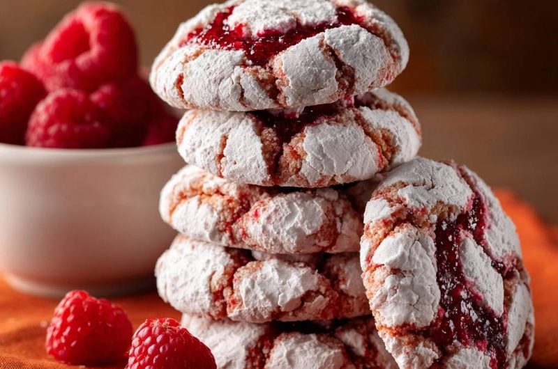 Himbeer-Crinkle-Kekse