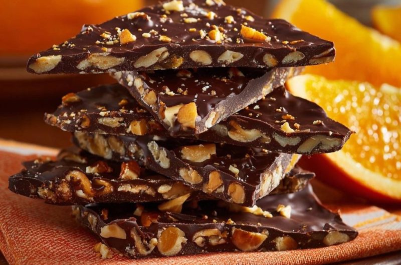 Pekannuss-Orangen-Schokoladenbark