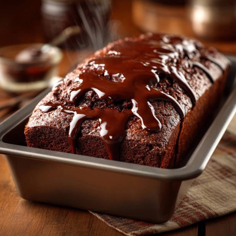 Saftiger Schokoladenbrownie, frisch aus dem Ofen, mit reichlich geschmolzener Schokoladenglasur übergossen und dampfend serviert.
