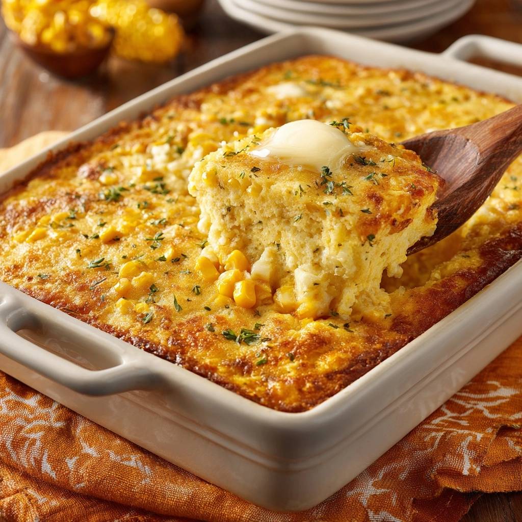 Saftiges Cornbread Anschnitt Mit Butter 1 Saftiges Cornbread, frisch aus dem Ofen, zeigt hier einen Anschnitt. Ein Stück Maisbrot mit geschmolzener Butter auf einem Holzlöffel serviert.